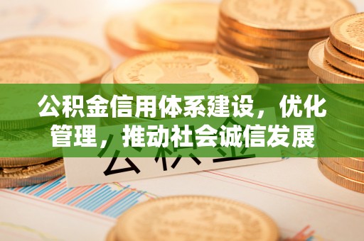 湖里公积金信用体系建设，优化管理，推动社会诚信发展